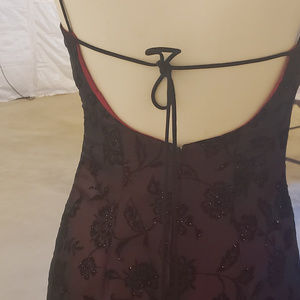 Burgandy and Black Cocktail dress